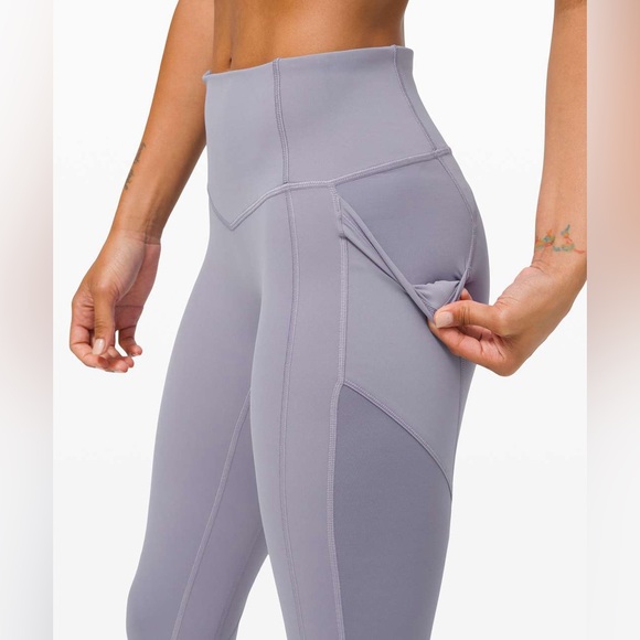 lululemon athletica Pants - Lululemon✨EUC✨All The Right Places Crop II *23" Reflective Run✨Peri Purple✨ 6